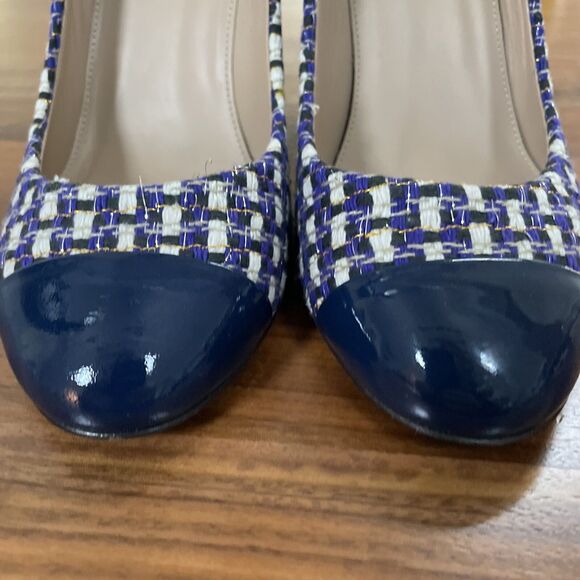 J. Crew Collection Etta Tweed Pumps Block Heels Size 7 - Picture 6 of 15